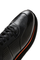 Erkek Siyah Deri Kalın Tabanlı Sneaker | Derimod