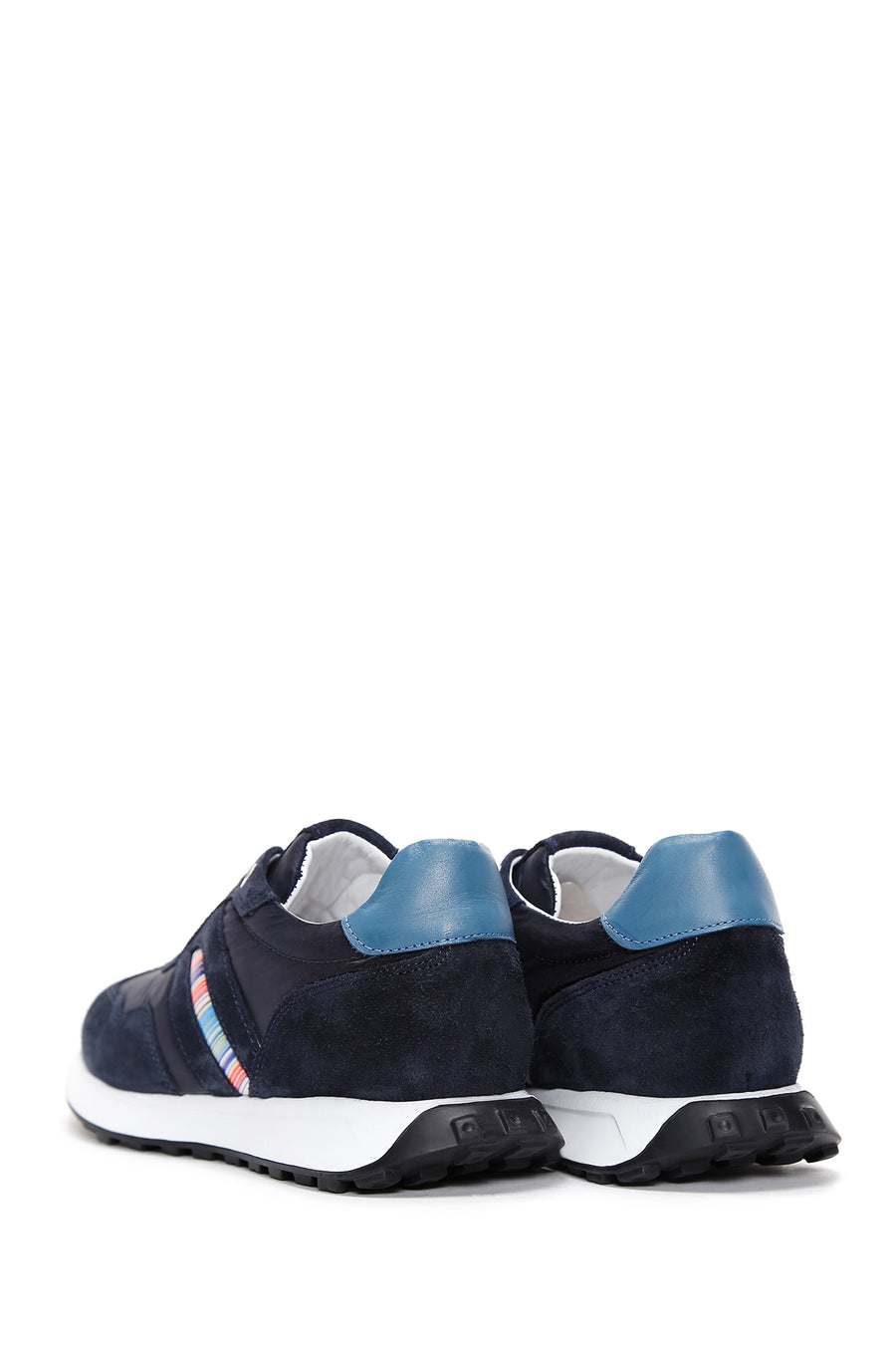Men's Navy Blue Suede Leather Detailed Sneaker