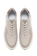 Erkek Bej Kalın Tabanlı Deri Sneaker | Derimod