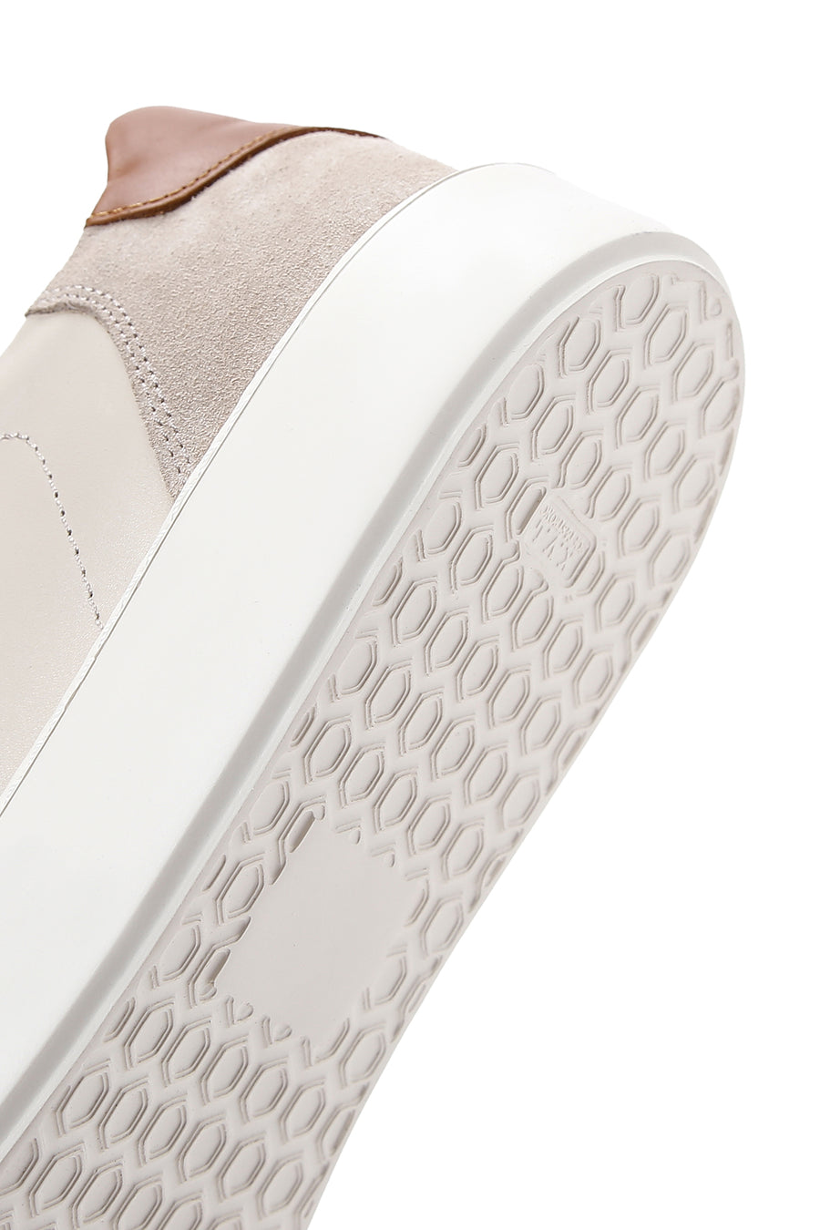 Erkek Bej Kalın Tabanlı Deri Sneaker