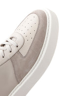Erkek Bej Kalın Tabanlı Deri Sneaker | Derimod
