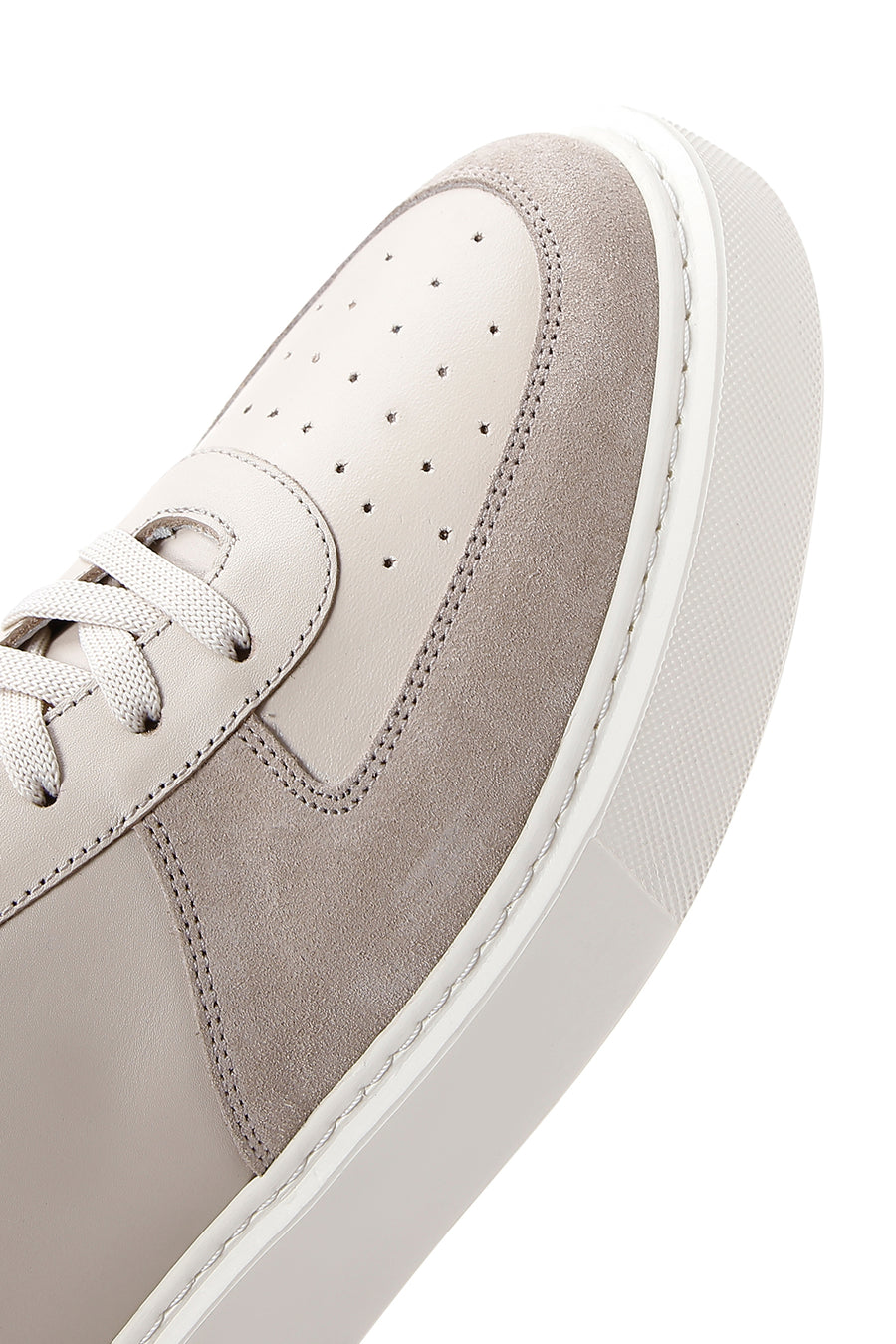 Erkek Bej Kalın Tabanlı Deri Sneaker