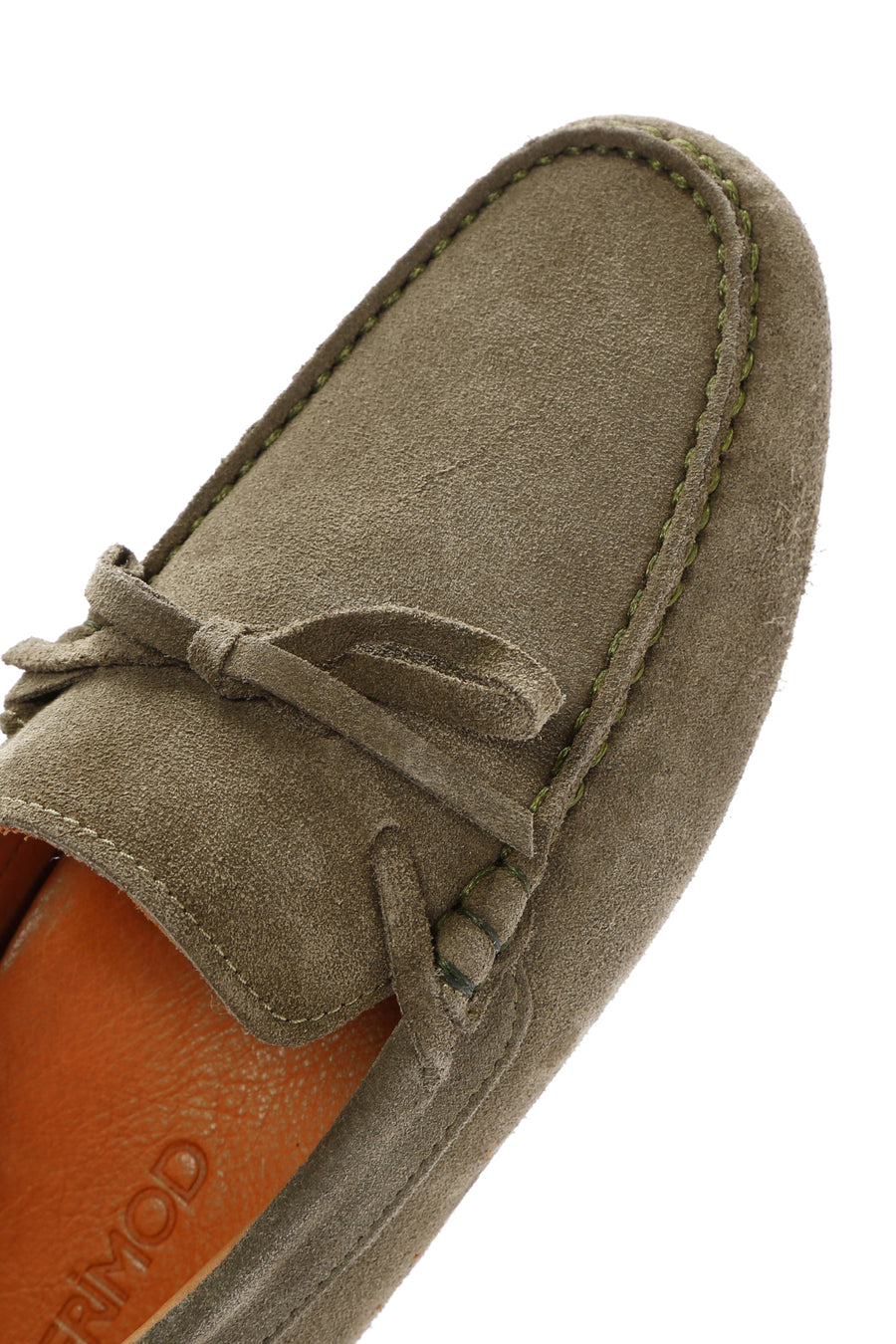 Men's Khaki Suede Leather Tasseled Daily Loafer