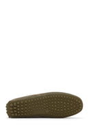 Men's Khaki Suede Leather Tasseled Daily Loafer | Derimod