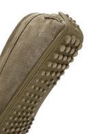 Men's Khaki Suede Leather Tasseled Daily Loafer | Derimod