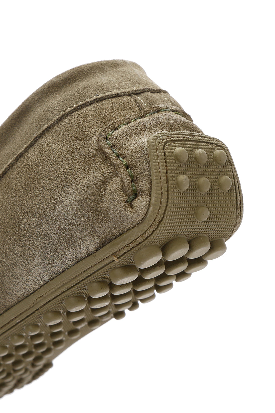 Men's Khaki Suede Leather Tasseled Daily Loafer