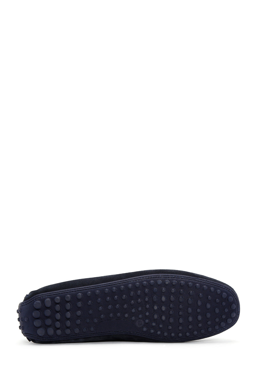 Men's Navy Blue Suede Leather Tasseled Daily Loafer
