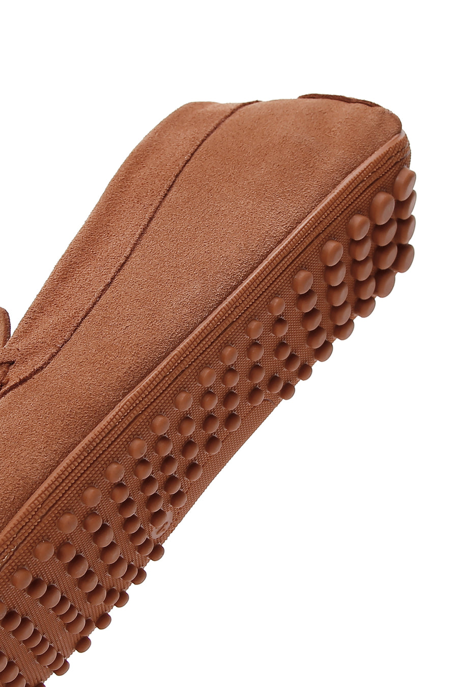 Men's Orange Suede Leather Tasseled Daily Loafer