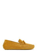Men's Yellow Suede Leather Tasseled Daily Loafer | Derimod