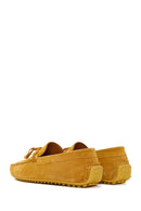 Men's Yellow Suede Leather Tasseled Daily Loafer | Derimod