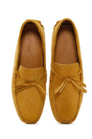 Men's Yellow Suede Leather Tasseled Daily Loafer | Derimod
