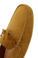 Men's Yellow Suede Leather Tasseled Daily Loafer | Derimod