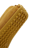 Men's Yellow Suede Leather Tasseled Daily Loafer | Derimod