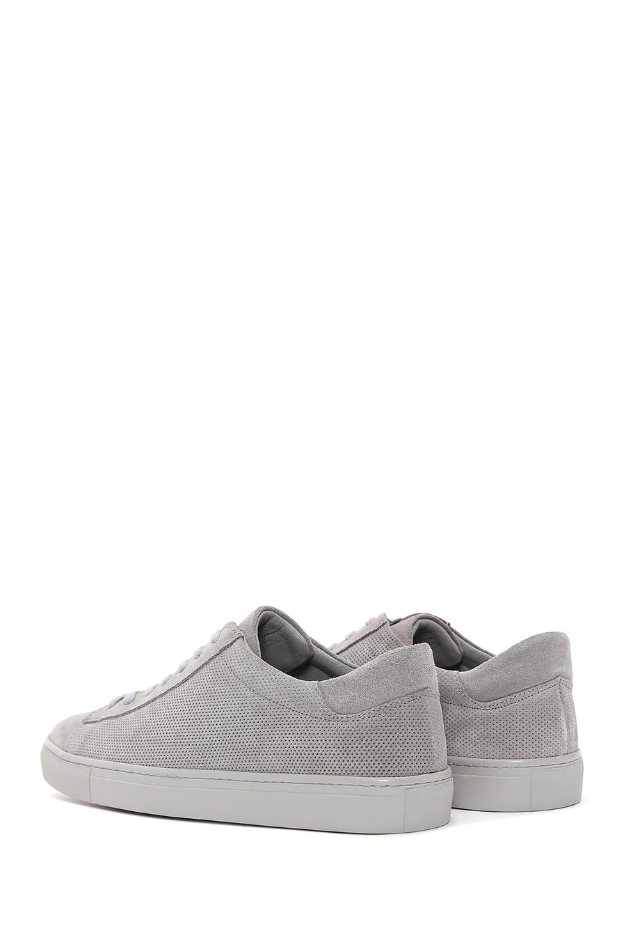 Erkek Gri Süet Deri Sneaker