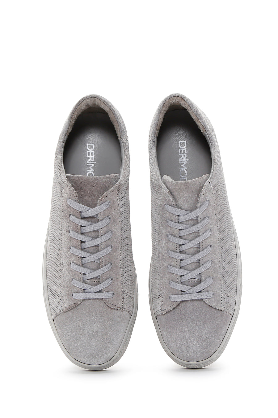 Erkek Gri Süet Deri Sneaker