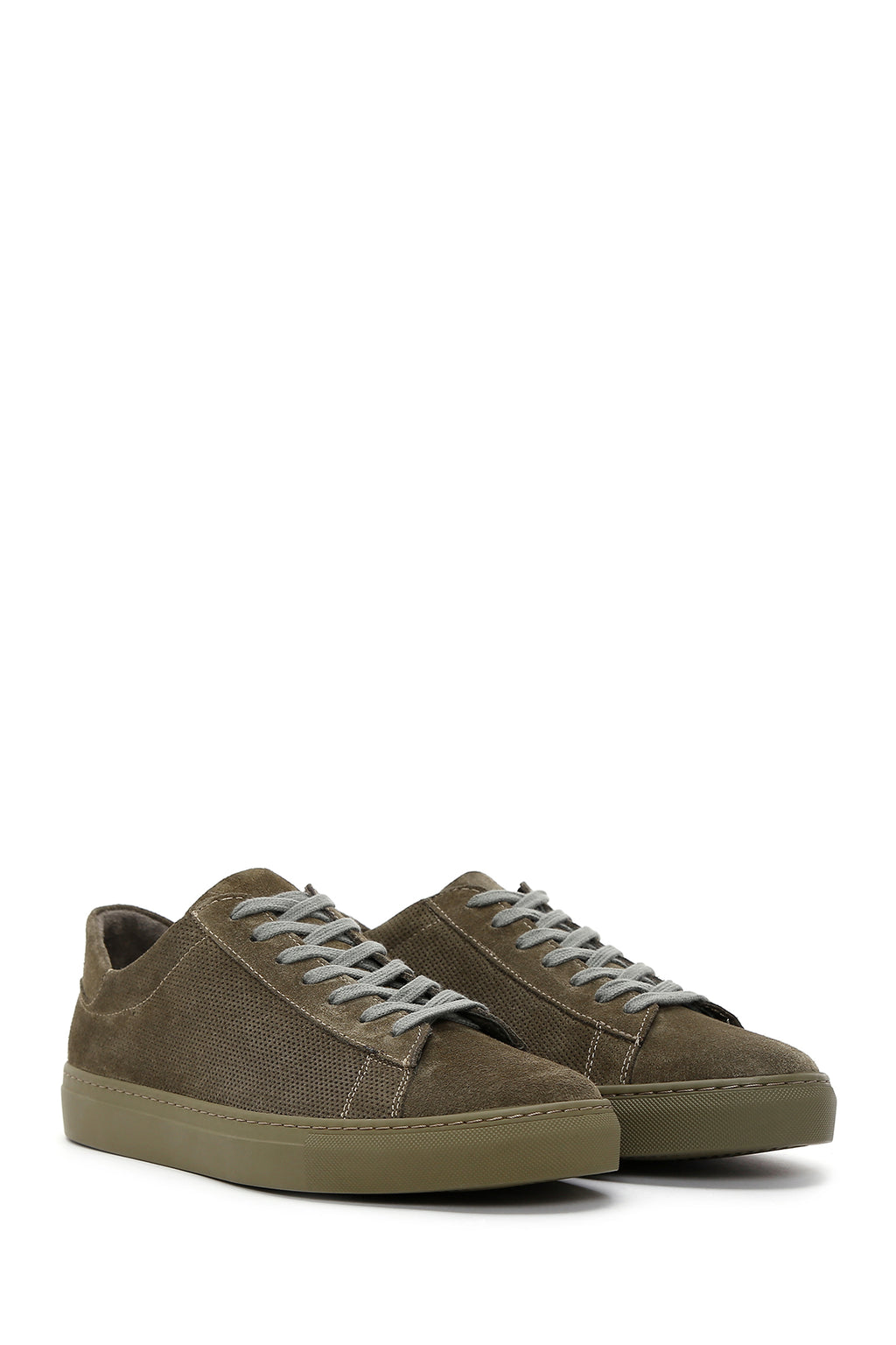 Erkek Haki Süet Deri Sneaker