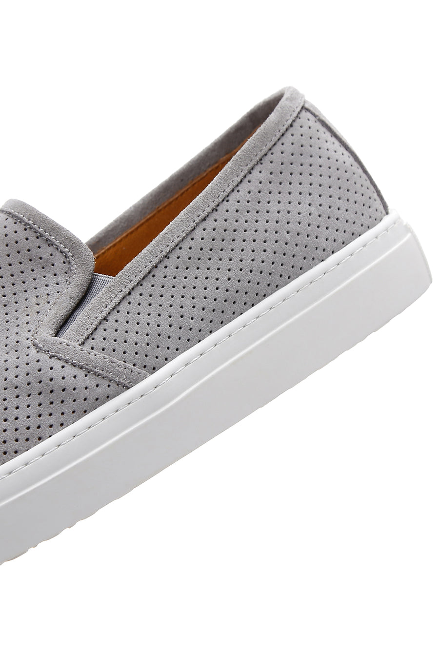 Erkek Gri Süet Deri Spor Loafer