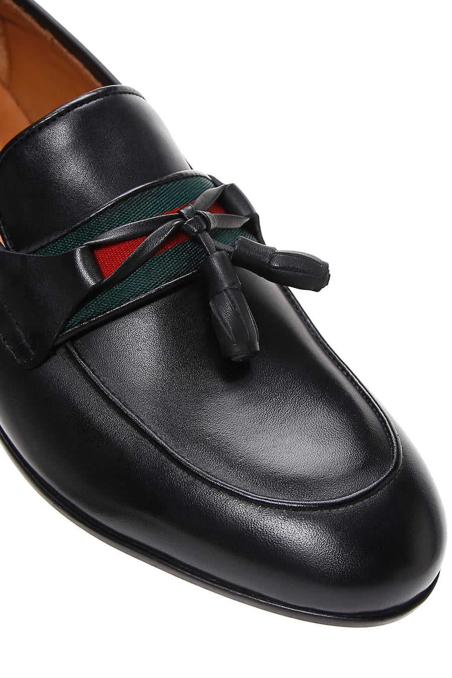 Erkek Siyah Deri Püsküllü Klasik Loafer