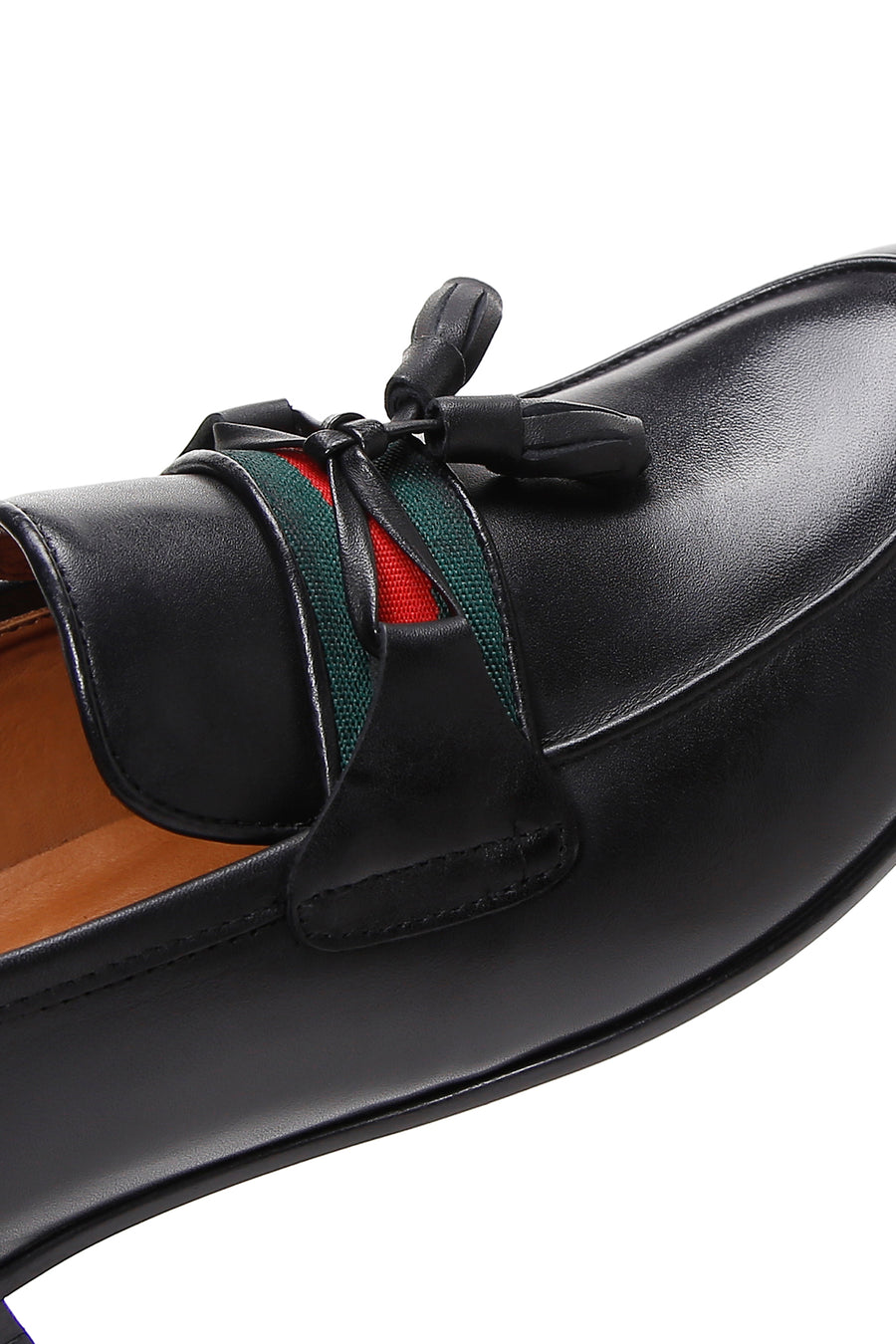 Erkek Siyah Deri Püsküllü Klasik Loafer