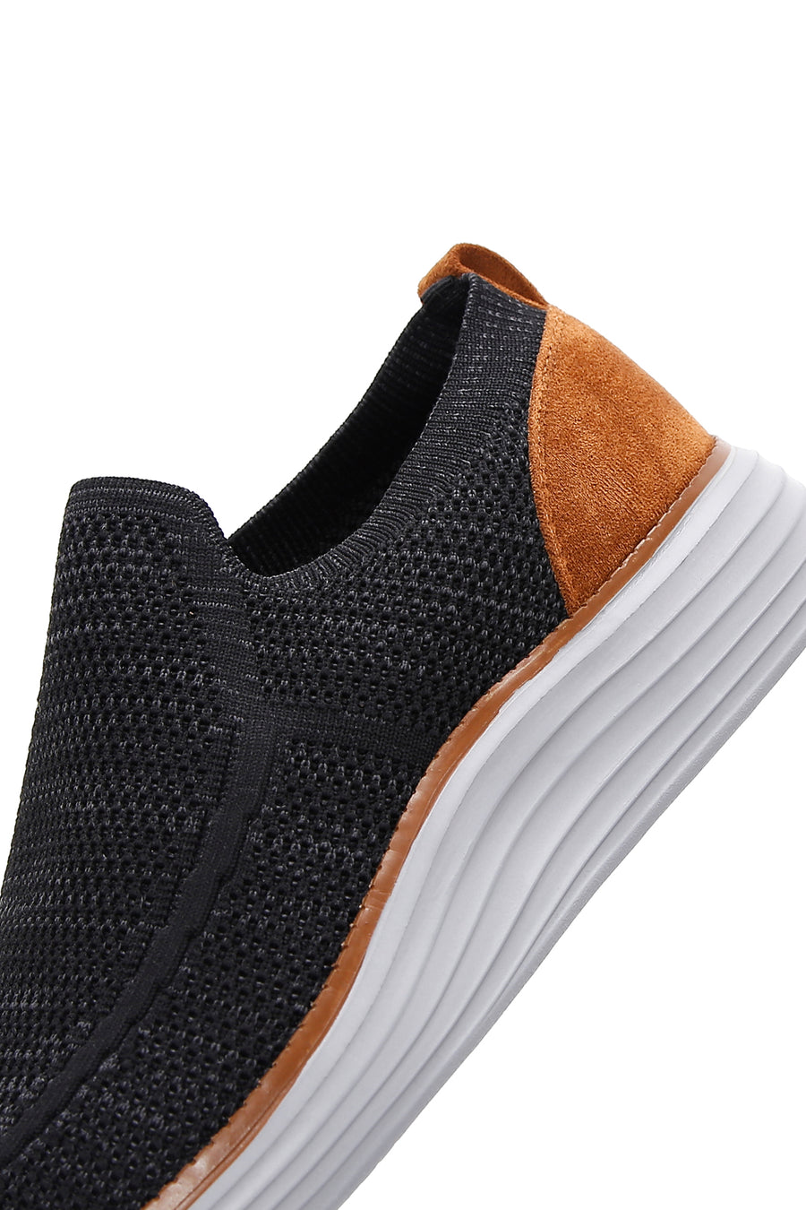 Men's Black Thick Soled Sneaker