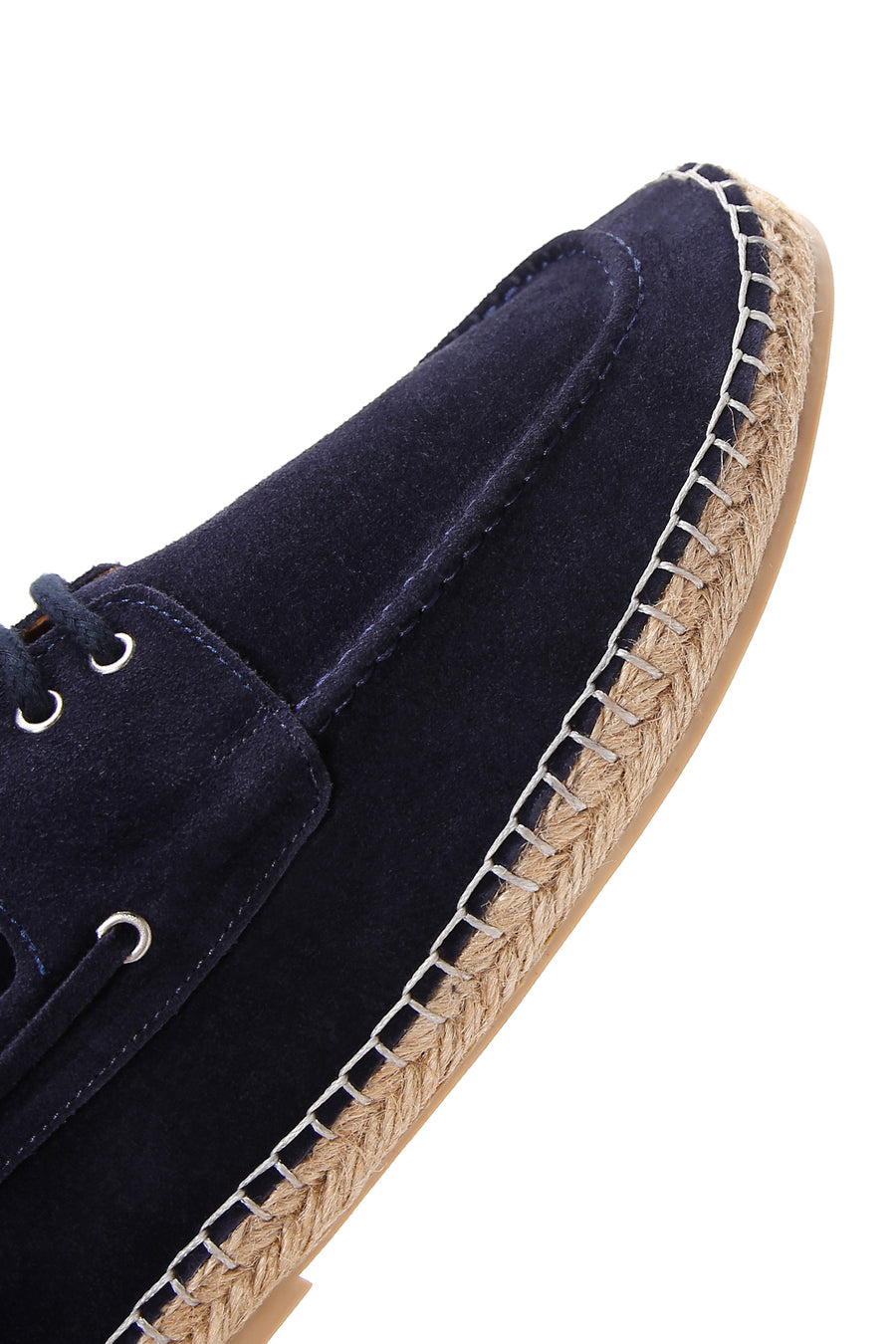 Men's Navy Blue Suede Leather Espadrille