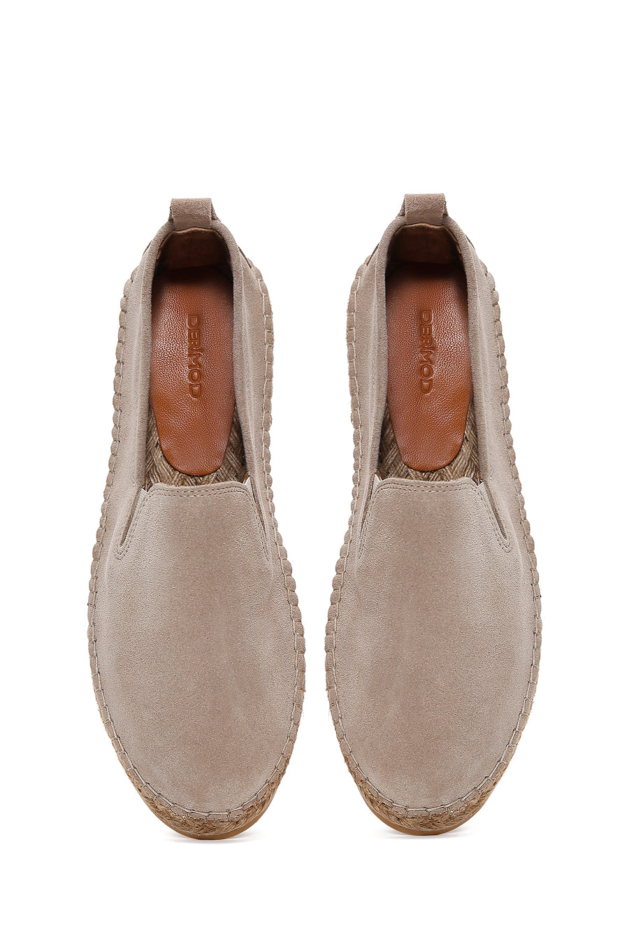 Men's Beige Suede Leather Espadrille