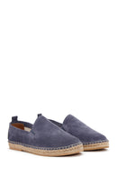 Men's Gray Suede Leather Espadrilles | Derimod