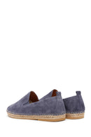 Men's Gray Suede Leather Espadrilles | Derimod