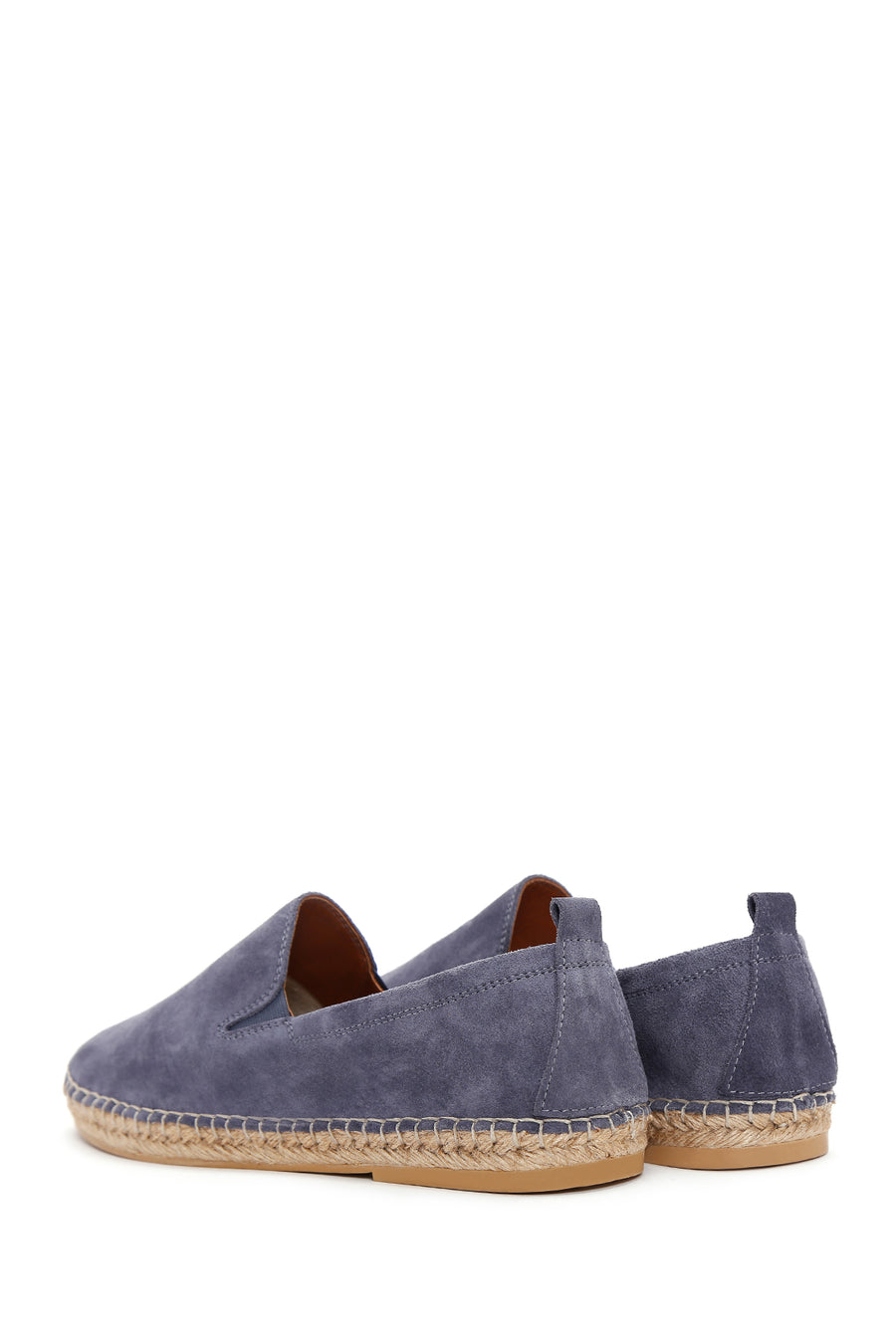 Men's Gray Suede Leather Espadrilles