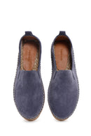 Men's Gray Suede Leather Espadrilles | Derimod