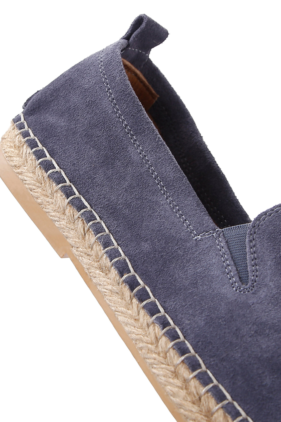 Men's Gray Suede Leather Espadrilles
