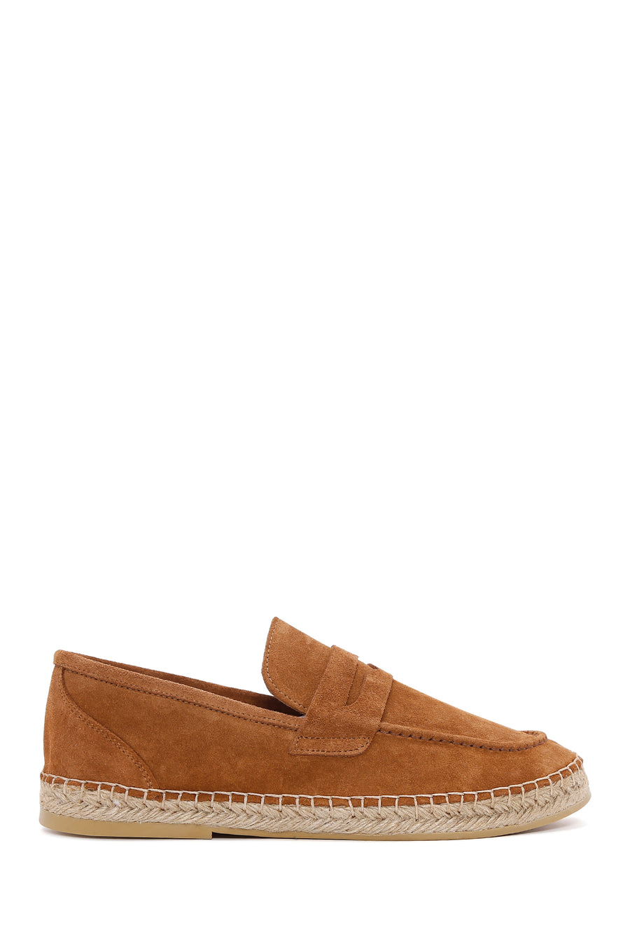 Men's Tan Suede Leather Espadrille 23SFD649310 | Derimod