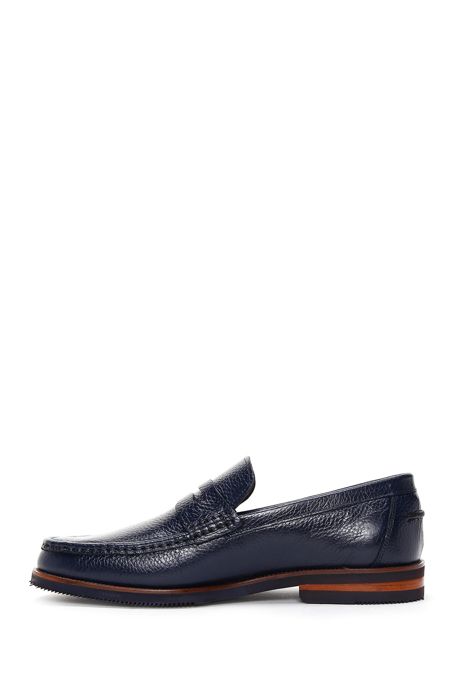 Men's Navy Blue Leather Classic Loafer