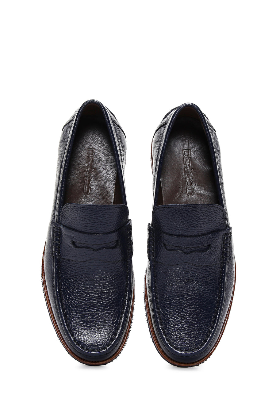 Men's Navy Blue Leather Classic Loafer
