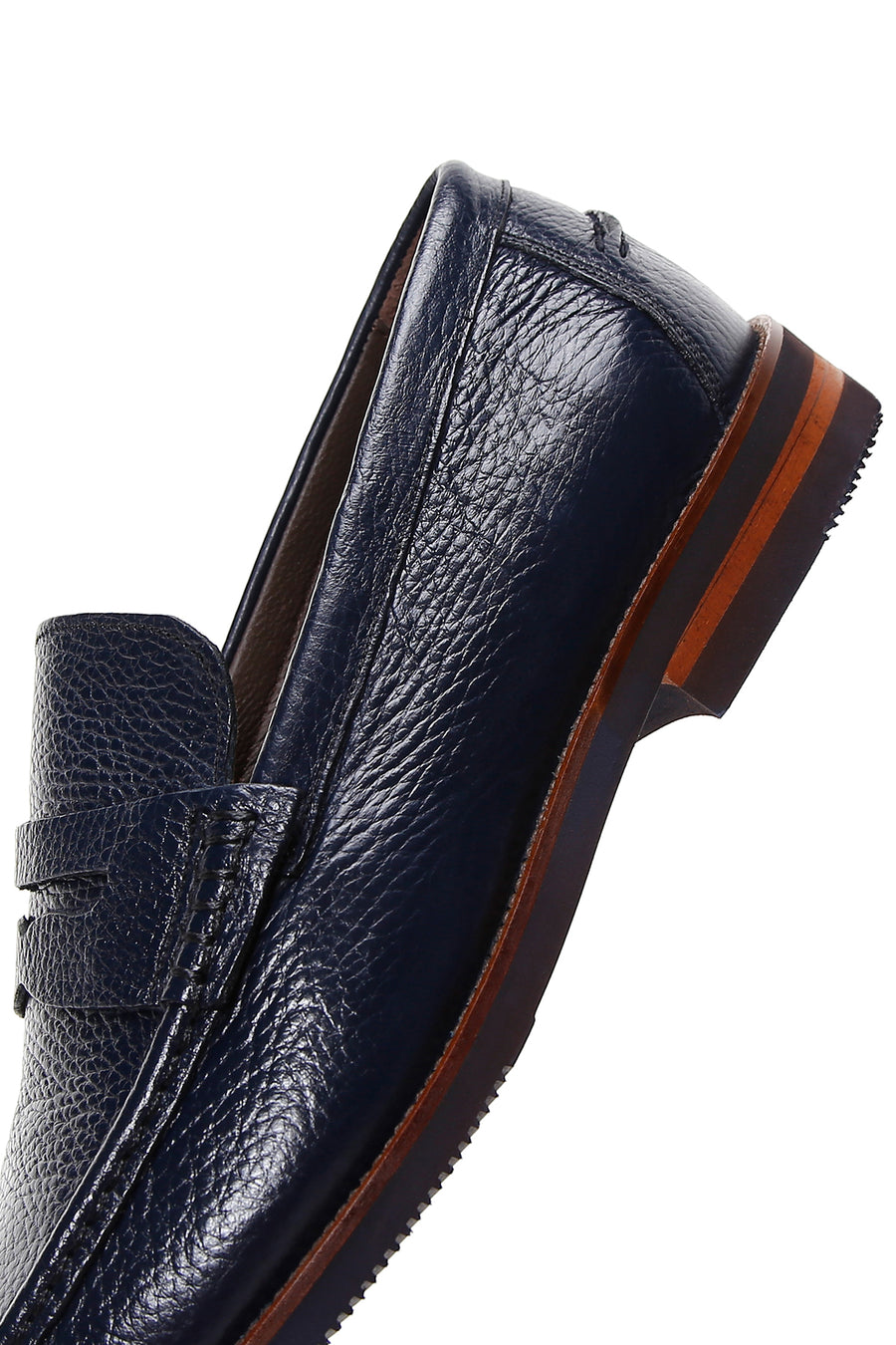 Men's Navy Blue Leather Classic Loafer