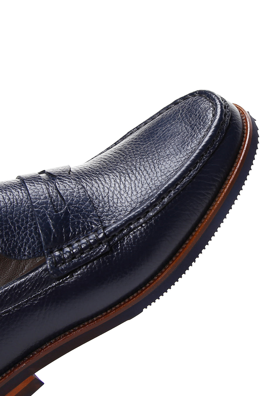 Men's Navy Blue Leather Classic Loafer