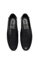 Men's Black Leather Classic Loafer | Derimod