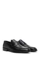 Erkek Siyah Deri Klasik Loafer | Derimod