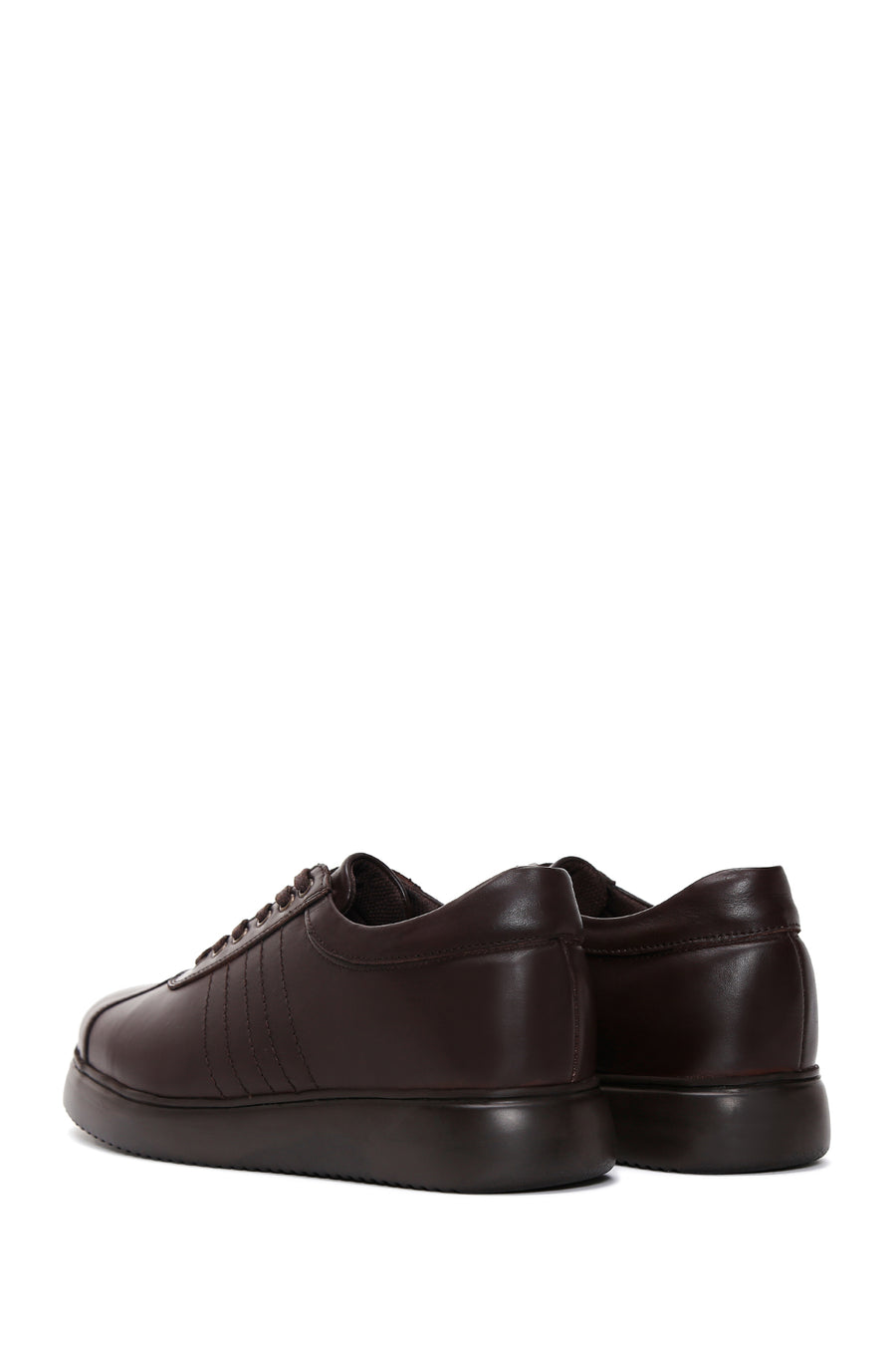 Erkek Kahverengi Deri Casual Sneaker