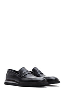 Erkek Siyah Deri Casual Loafer | Derimod