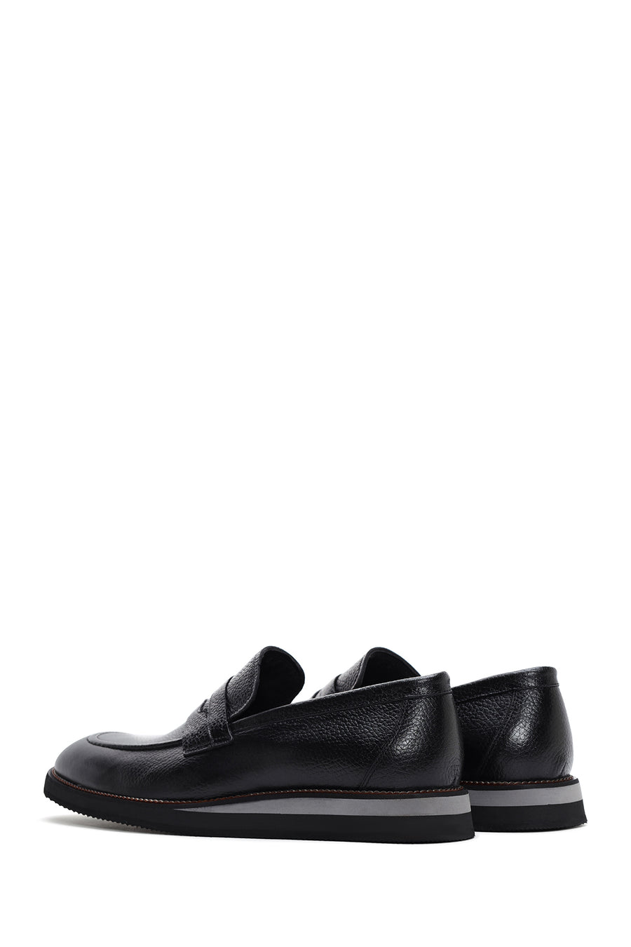 Erkek Siyah Deri Casual Loafer