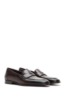 Erkek Kahverengi Deri Klasik Loafer | Derimod