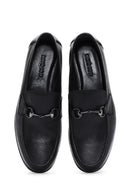 Erkek Siyah Deri Tokalı Klasik Loafer | Derimod