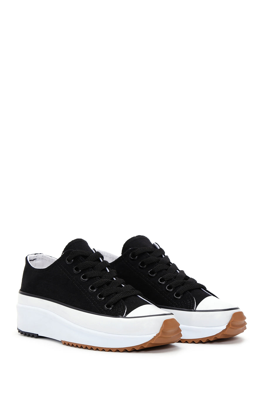 Women's Black Thick Soled Sneaker