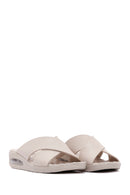 Women's Ecru Comfort Slippers | Derimod