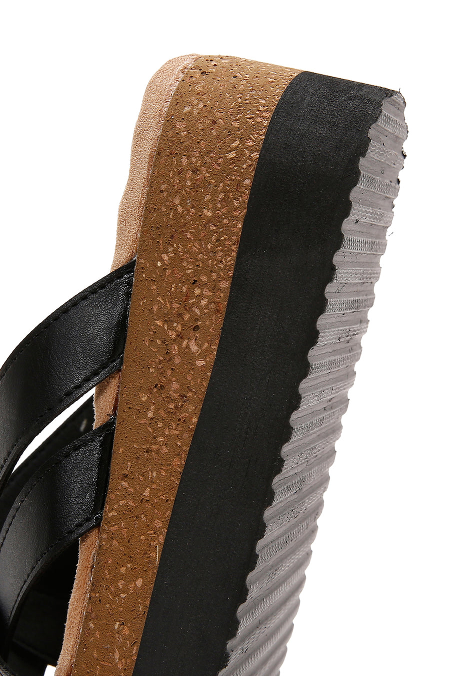 Women's Black Thick Soled Comfort Slippers