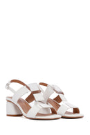 Women's White Thick Heeled Sandals | Derimod