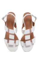 Women's White Thick Heeled Sandals | Derimod