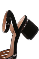 Women's Black Thick Heeled Sandals | Derimod