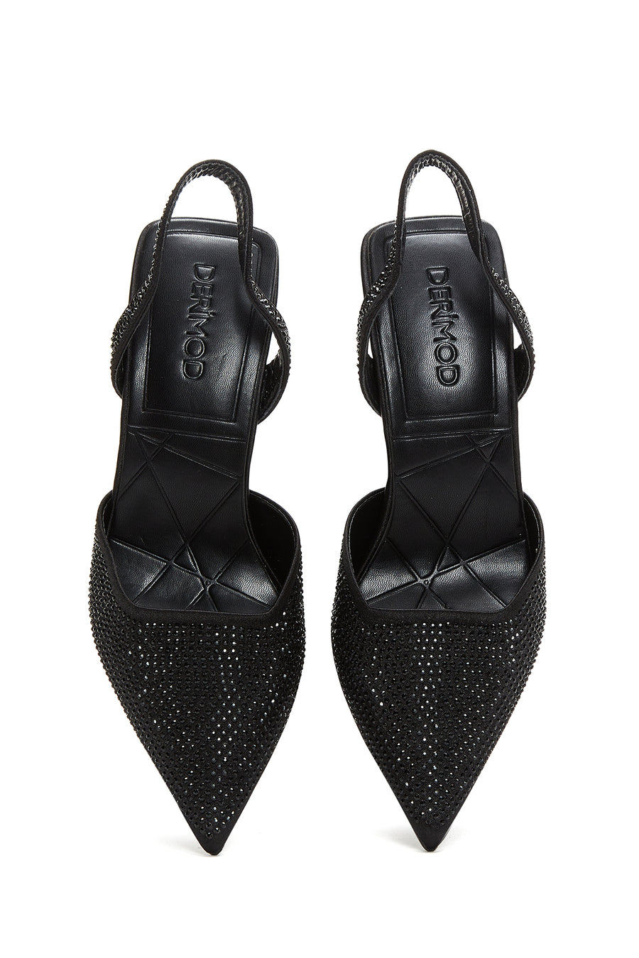 Kadın Siyah Arkası Açık İnce Topuklu Stiletto